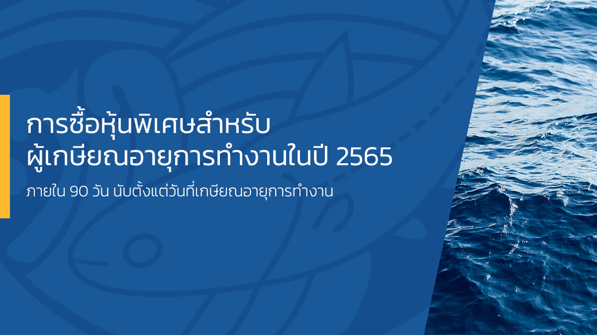 การซื้อหุ้นพิเศษสำหรับผู้เกษียณอายุการทำงานในปี พ.ศ. 2565